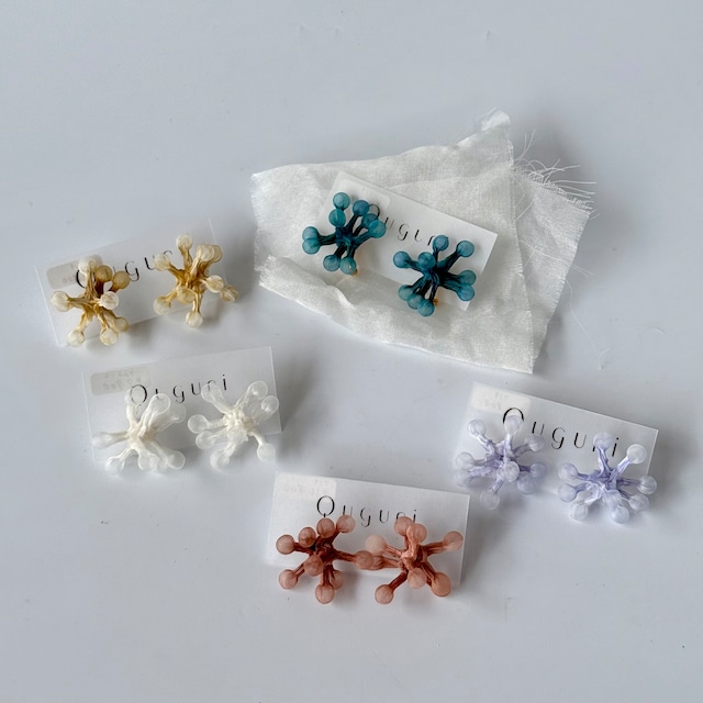 寺村サチコ「Quguri」 snouflake　ピアス 3