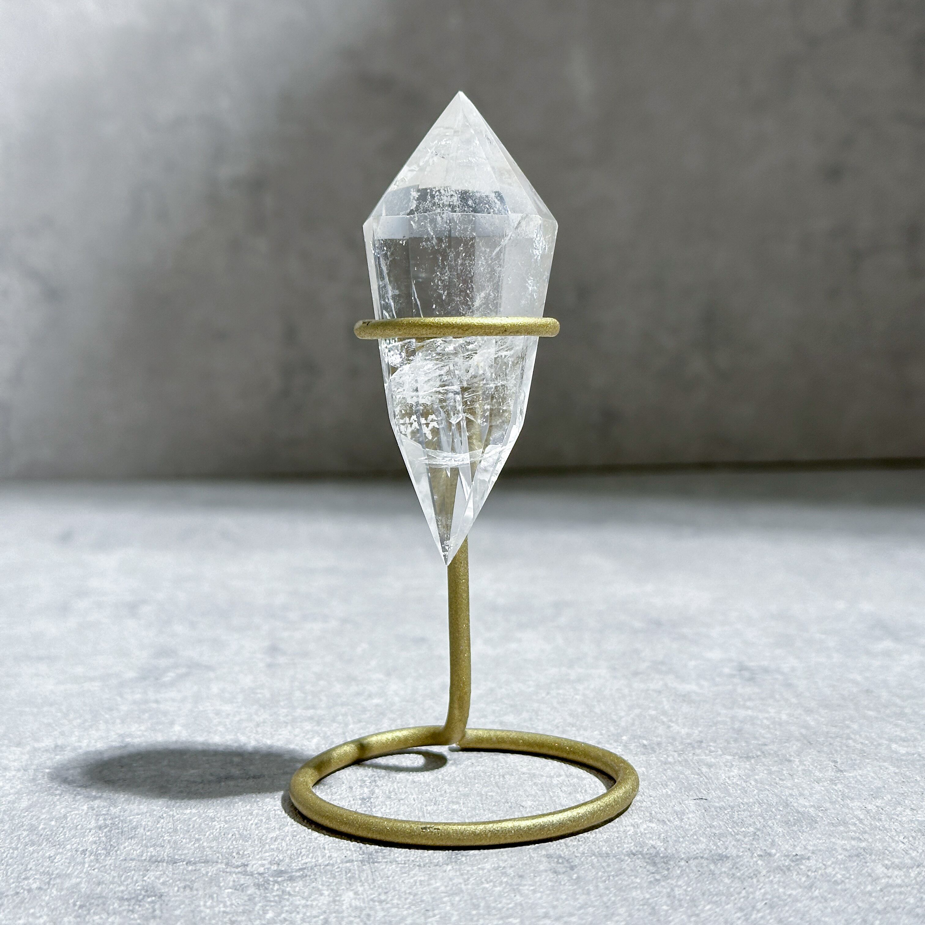 虹◎台座付き♡ミナスジェライス産クリアクォーツ ダブルターミネイテッド01◇ Clear Quartz ◇ 天然石・鉱物・パワーストーン
