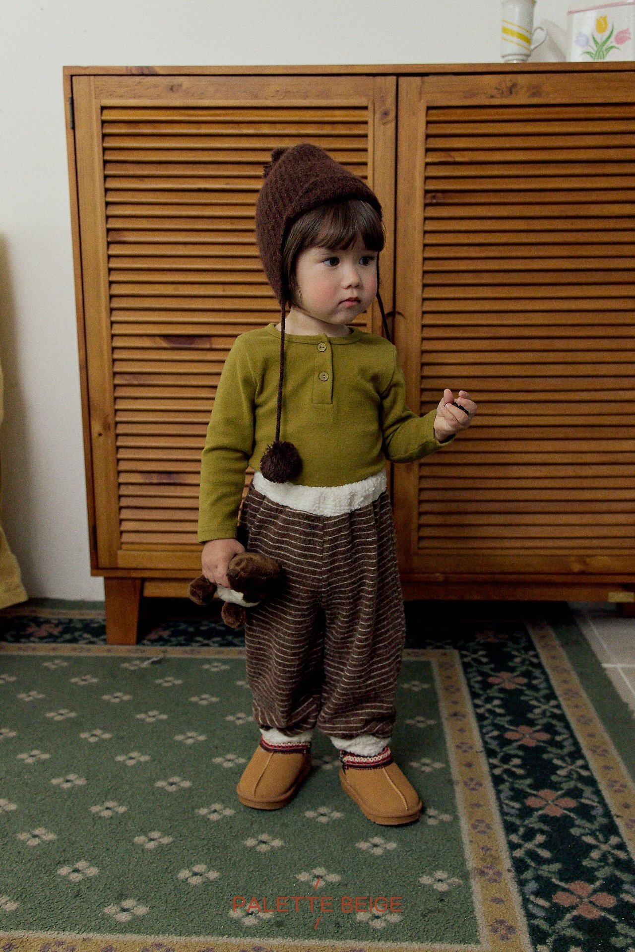 the beige［取寄］stripe jogger pants 26winter