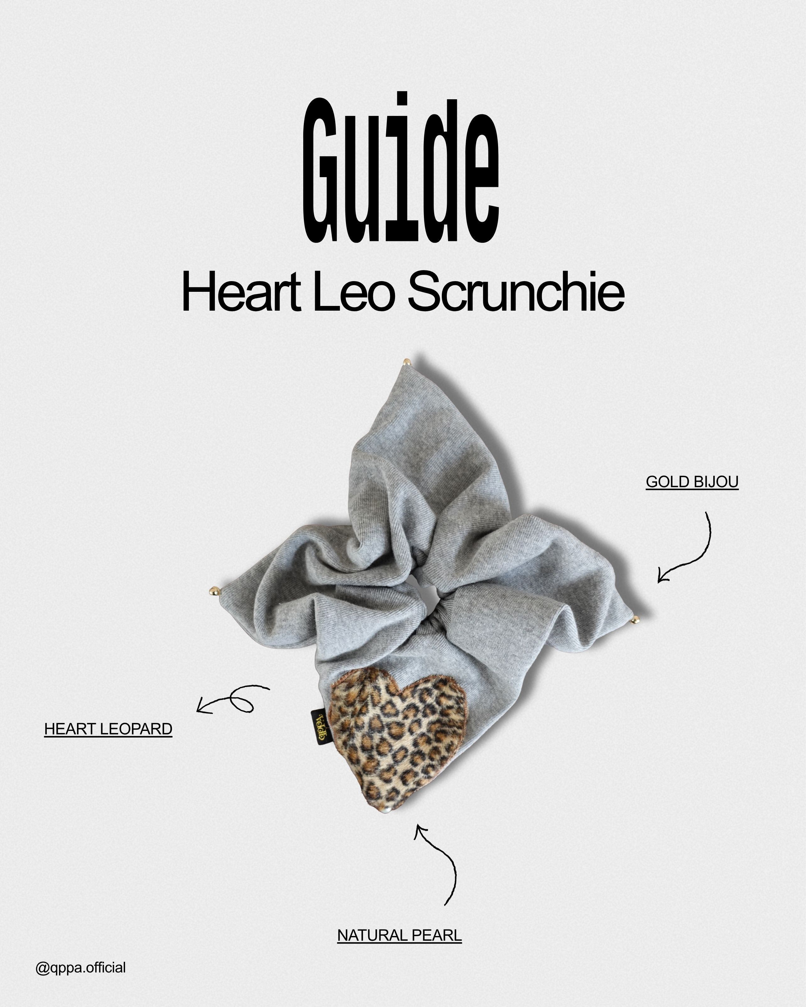 L Square BIG chouchou Heart×lLeopard（スクエアビッグシュシュ