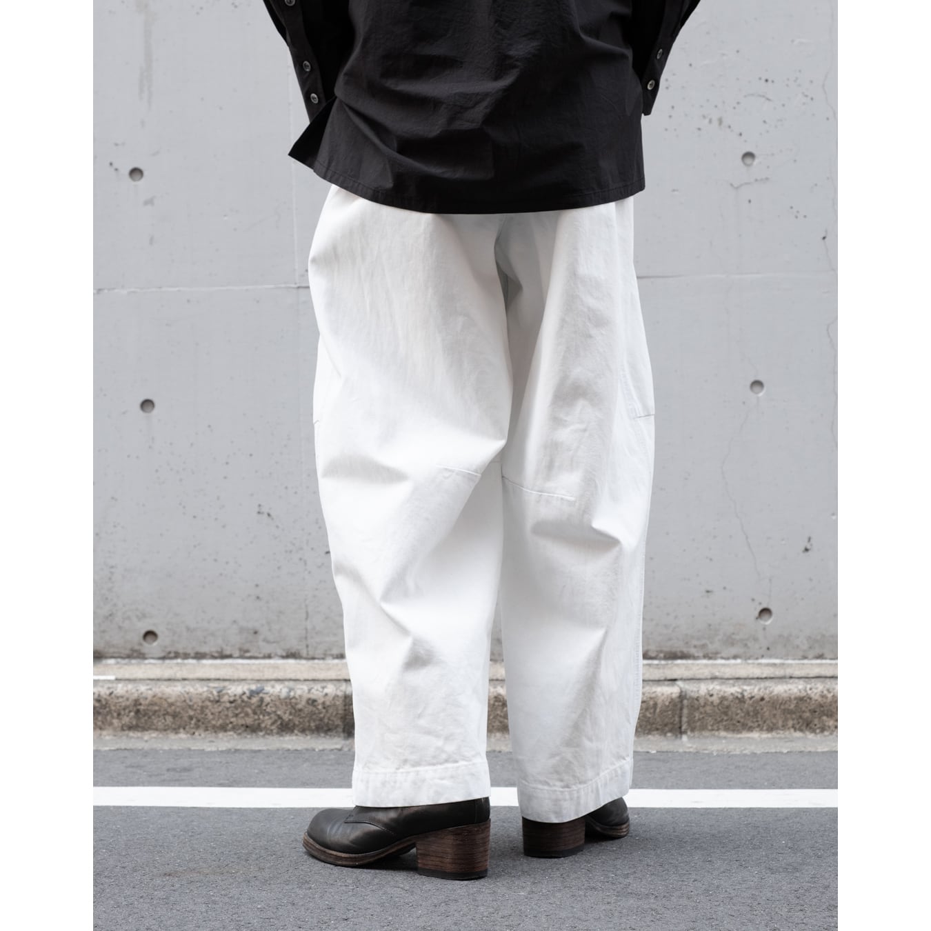 Nomàt] (ノマット) 25SS N-P-06 Curve Pants（Paint × Extreme bleach