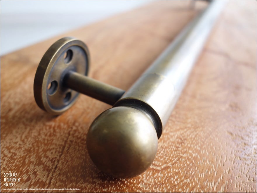 真鍮ボールドアハンドルW50cm アンティーク調 取っ手 ノブ ブラス 手摺