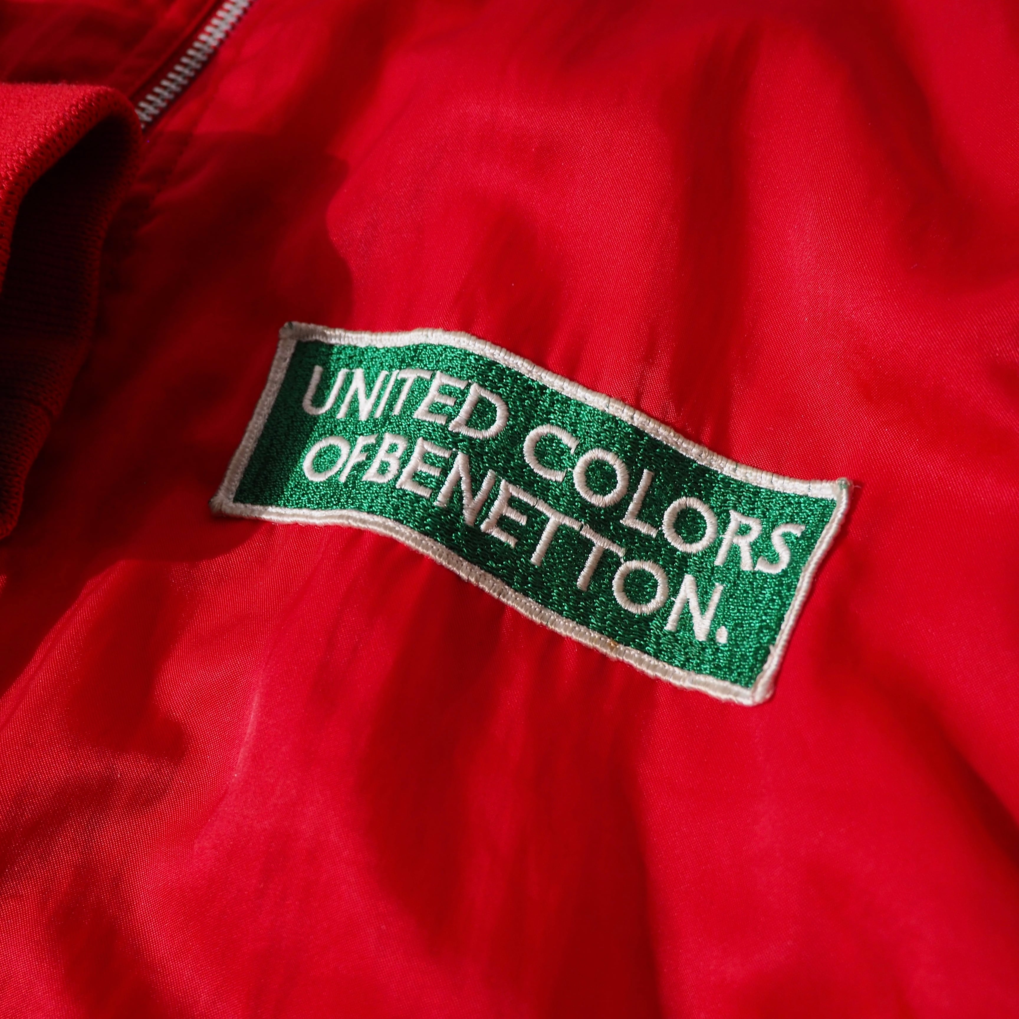 1990s ” Benetton Formula 1 ” 2way Reversible vintage loose MA_1 flight jacket