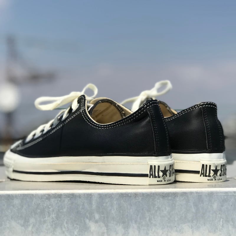 90's CONVRSE コンバース レザー オールスター LOW NOS デッドストック ブラック USA製 希少 SIZE 6 ヴィンテージ | agito vintage 90's CONVRSE コンバース レザー オールスター LOW NOS デッドストック ブラック USA製 希少 SIZE 6 ヴィンテージ | agito vintage