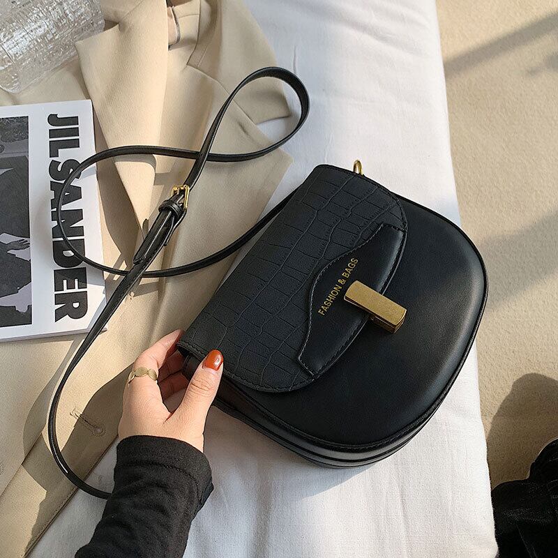 オールマッチスモールバッグハンドバッグ2020新しい流行のファッションストーンパターンサドルバッグ今年人気のワンショルダーメッセンジャーバッグ Tiancai_Wing_Bag96656953138