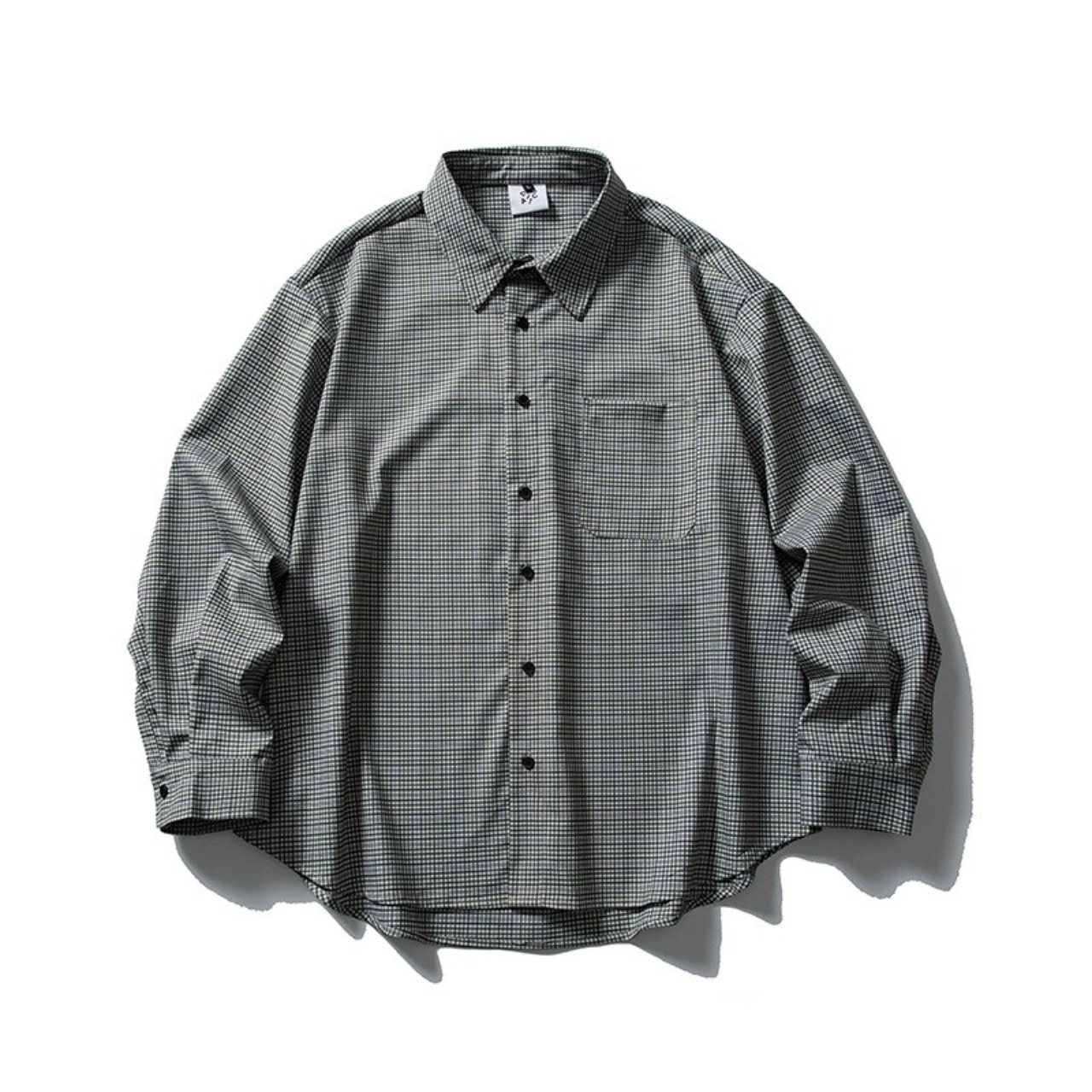 Retro grid button-up shirt 1105 - 10