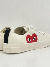 【PLAY COMME des GARCONS】K114(白)  綿キャンパスプリントローカット CONVERSE ALL STAR