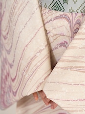 「甘蜜光泡 — 恋雫 」♡ピーコック柄×ゆらぎ柄〜セオアルファ 浴衣・夏着物・単衣