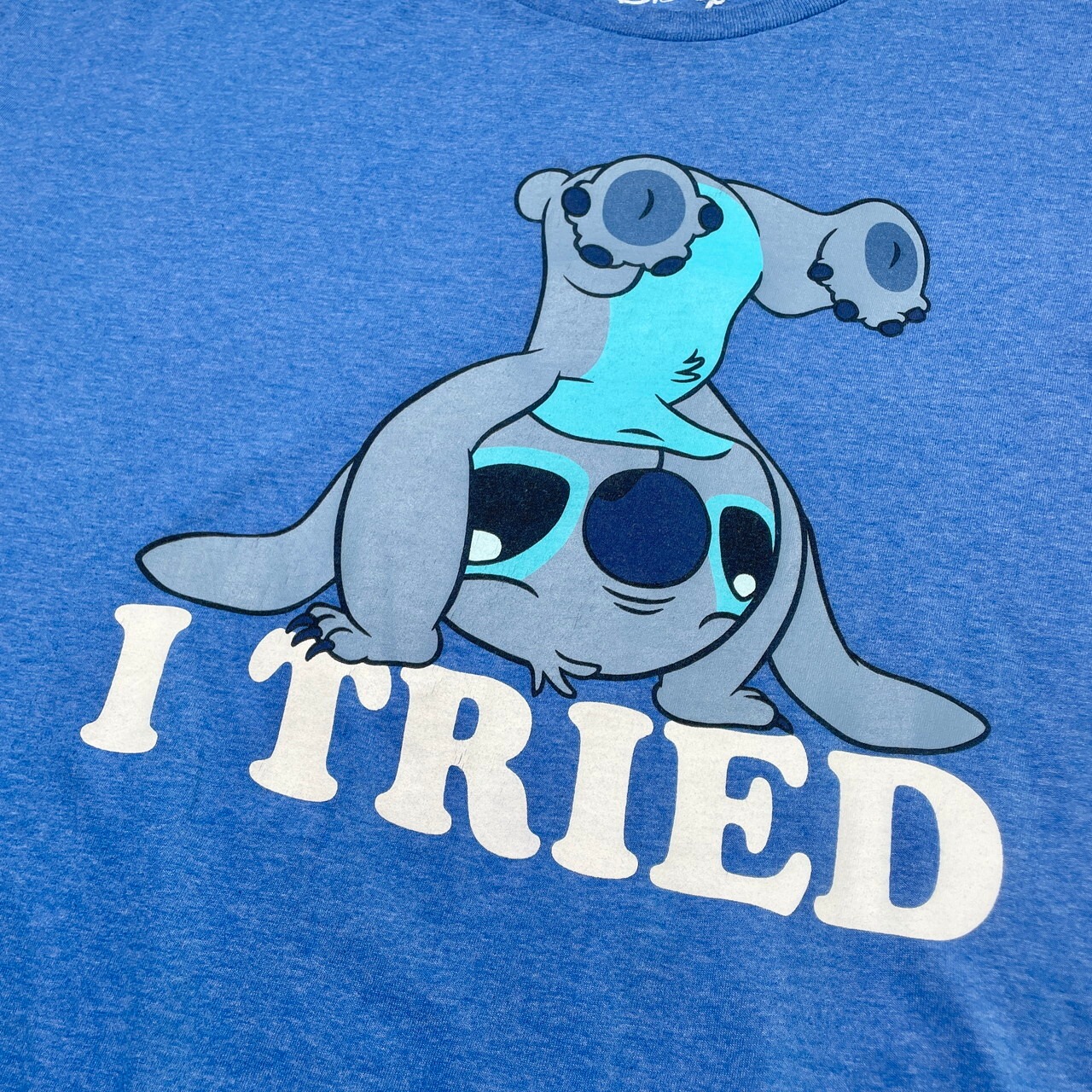 Disney ディズニー スティッチ キャラクタープリントTシャツ メンズ2XL 