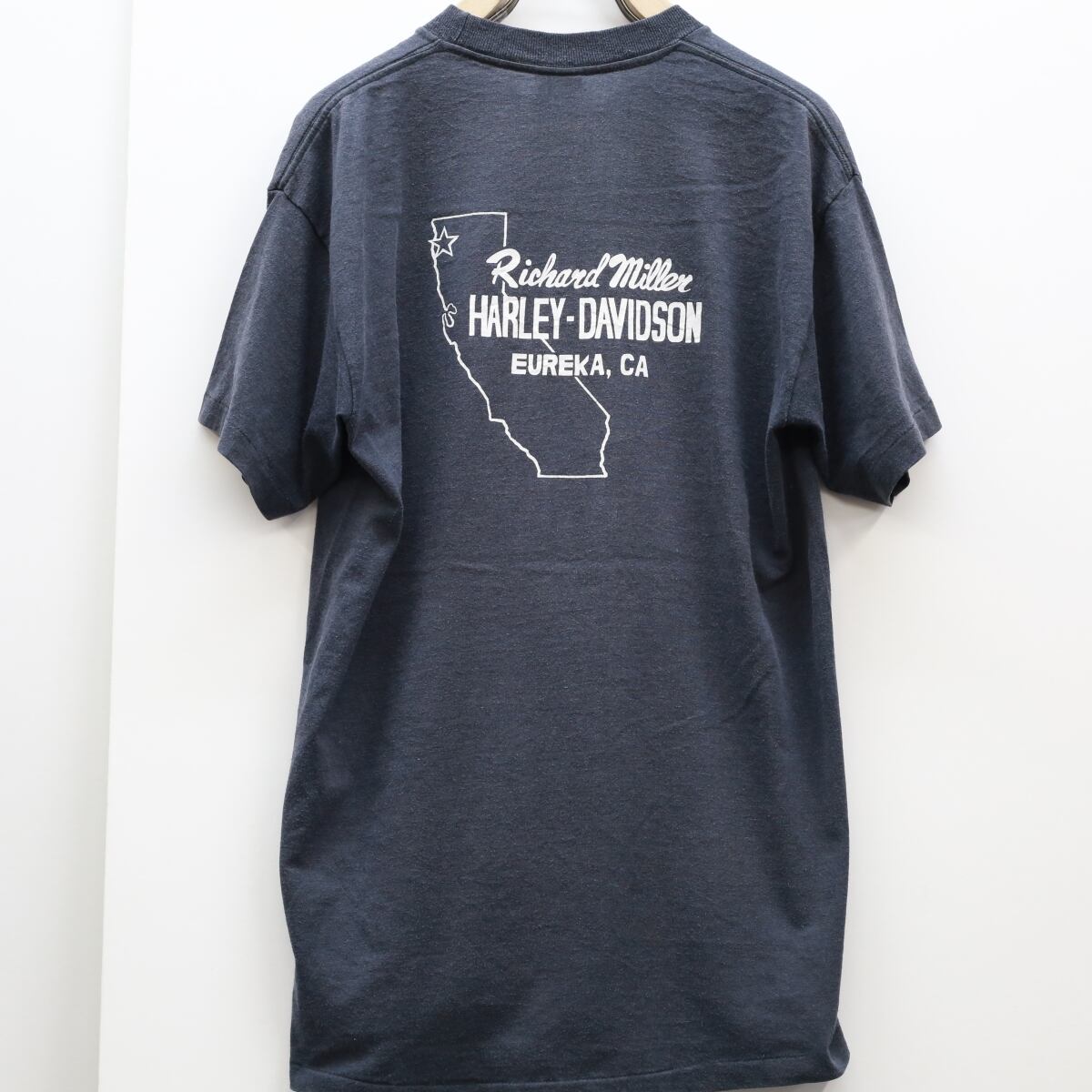 80”s HARLEY DAVIDSON   ポケット付きTシャツ ブラック L