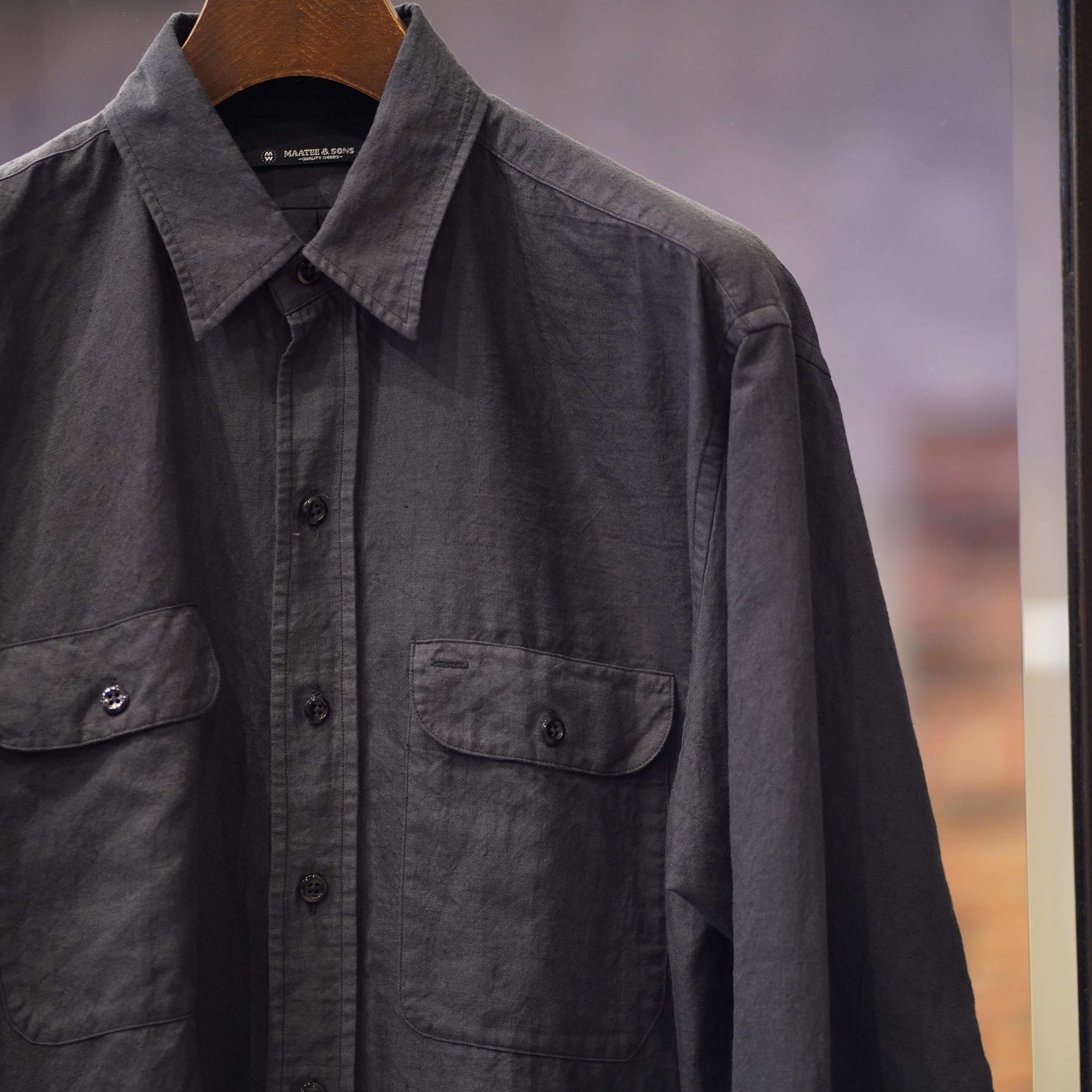 正規品，2025 MAATEE&SONS WORK SHIRTS 硫化BLACK マーティ 2