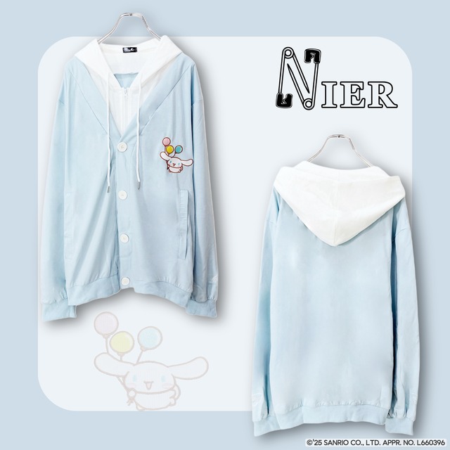 フェイクレイヤードZIP OUTER【シナモロール×NIER】