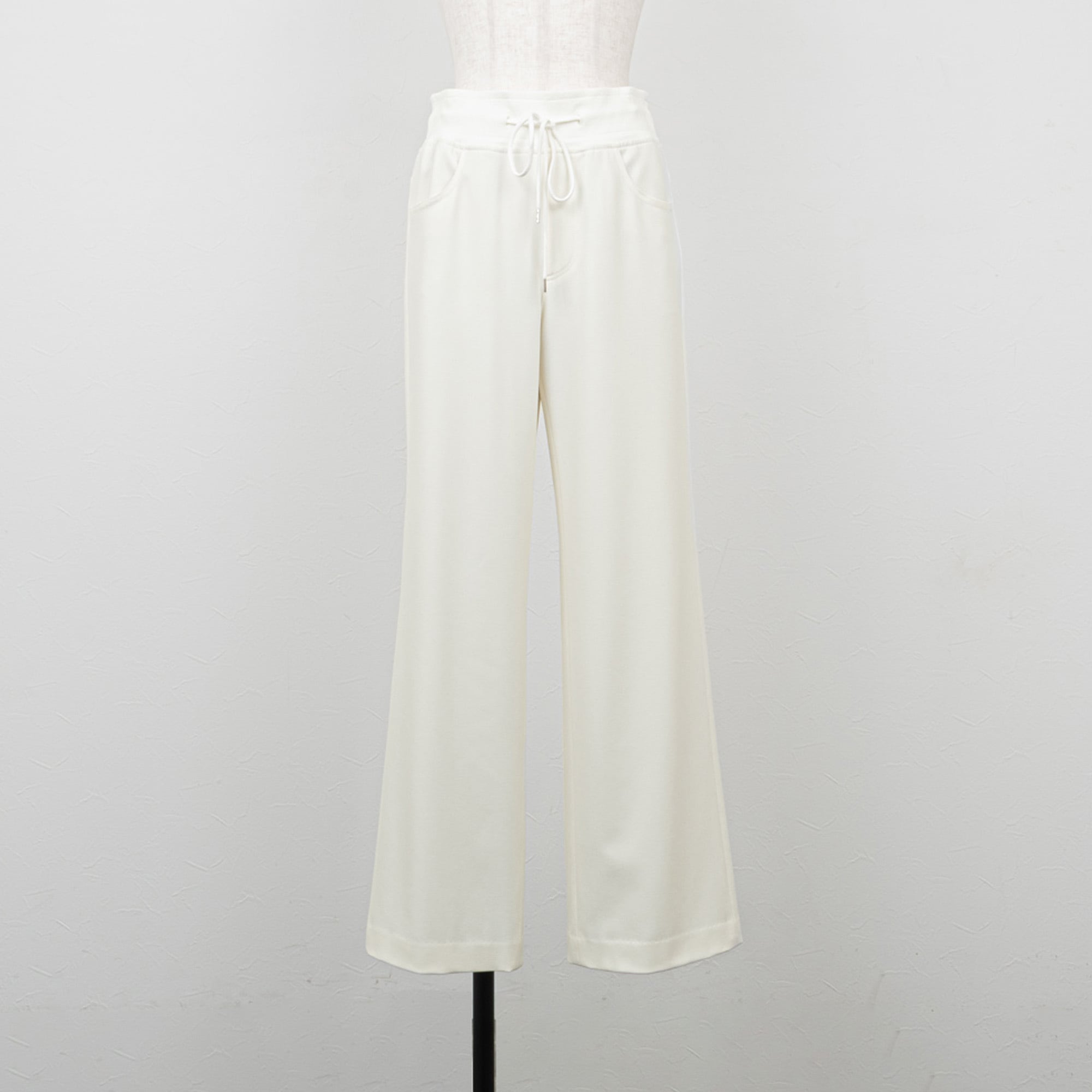 Mさま専用☆新品 PASSIONE ホワイトパンツ 裏起毛　36 PASSIONE／パシオーネ】裏起毛ウェストリブセミワイドパンツ（ホワイト