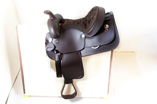 鞍　茶色　ウェスタン　サイズ13　馬具　【JPA01-1806081521】