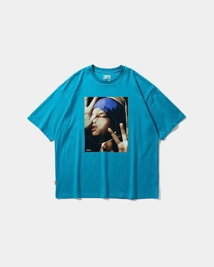 TIGHTBOOTH : DISTORTION S/S T-SHIRT FW26-T04 C/# AQUAMARINE, WHITE, BLACK SIZE L,XL