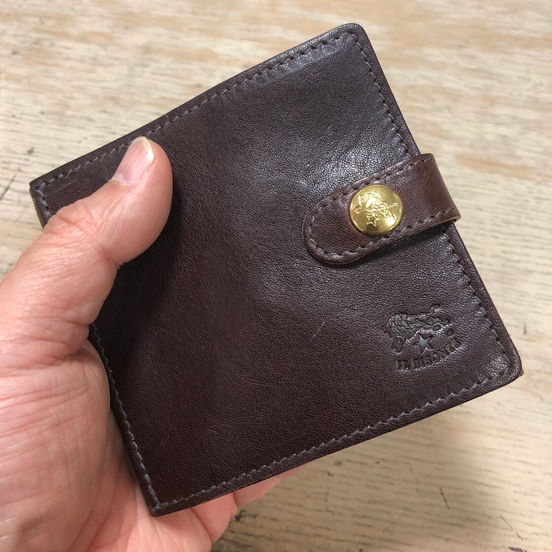 IL BISONTE イルビゾンテ バケッタビンテージレザー 2つ折り財布 （Col 
