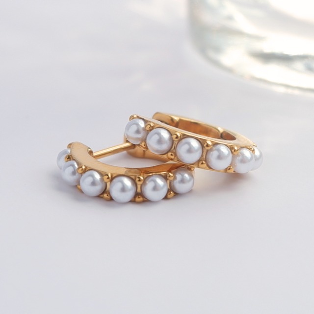 パール フープピアス