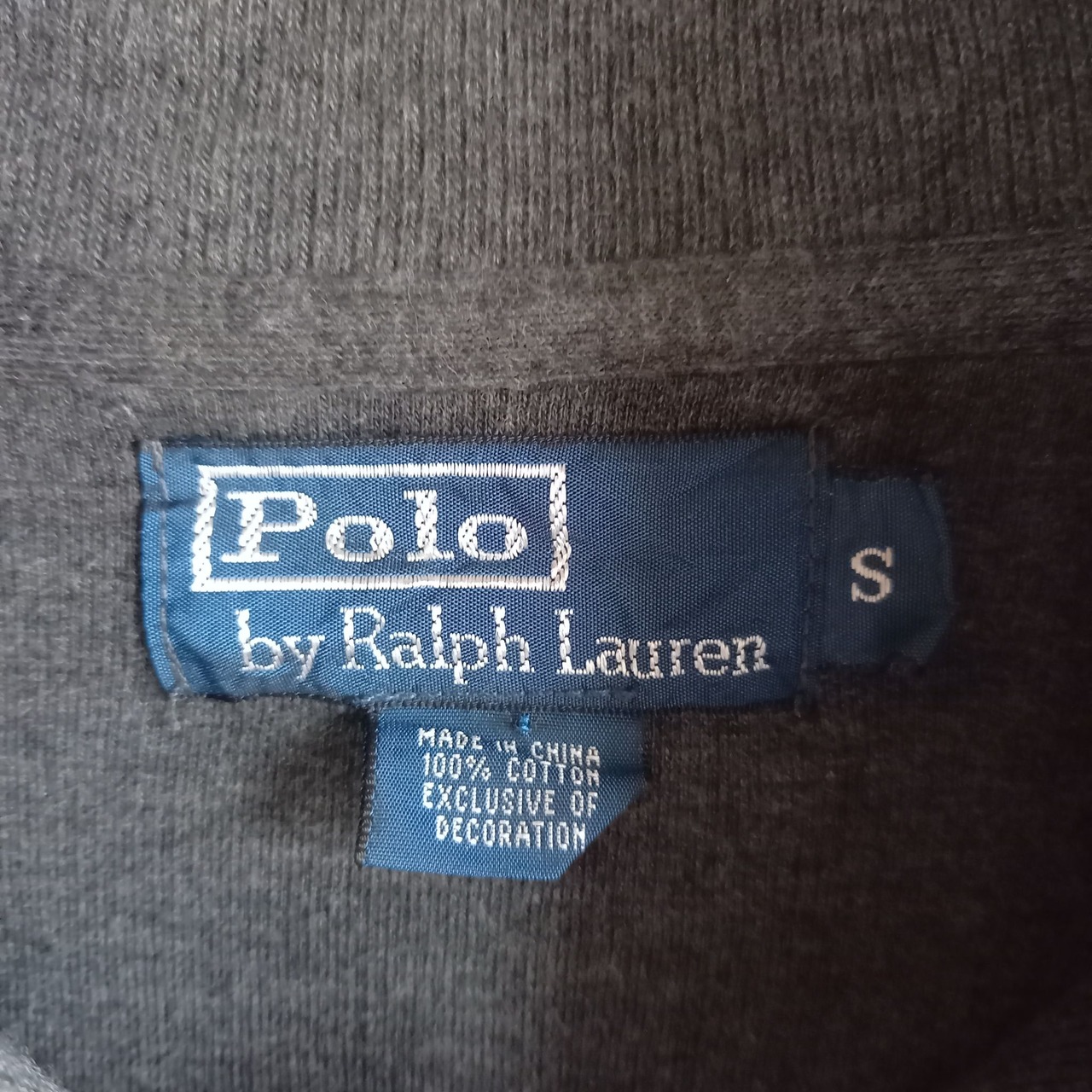 ポロバイラルフローレン　ショールカラー　スウェットトレーナー　グレー　S