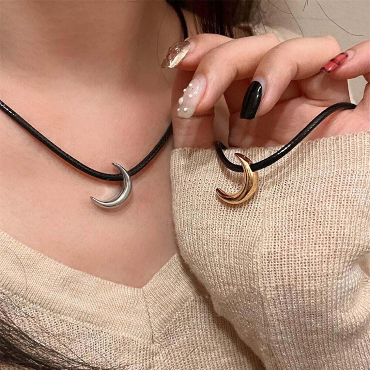 Meetagain韓国yk2月のネックレス 2s