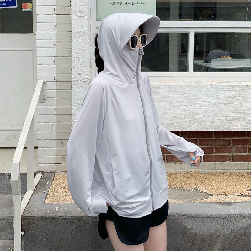 薄手レディースサマーフードジャケット 夏物 スーパーモール71164725765