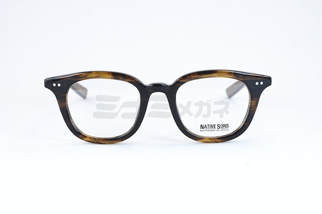 NATIVE SONS メガネ GUERRERO Col.Gasoline PL-042FB 46サイズ 48サイズ ウェリントン 芯張り ゲレロ ネイティブサンズ 鯖江 日本製 正規品-2枚目