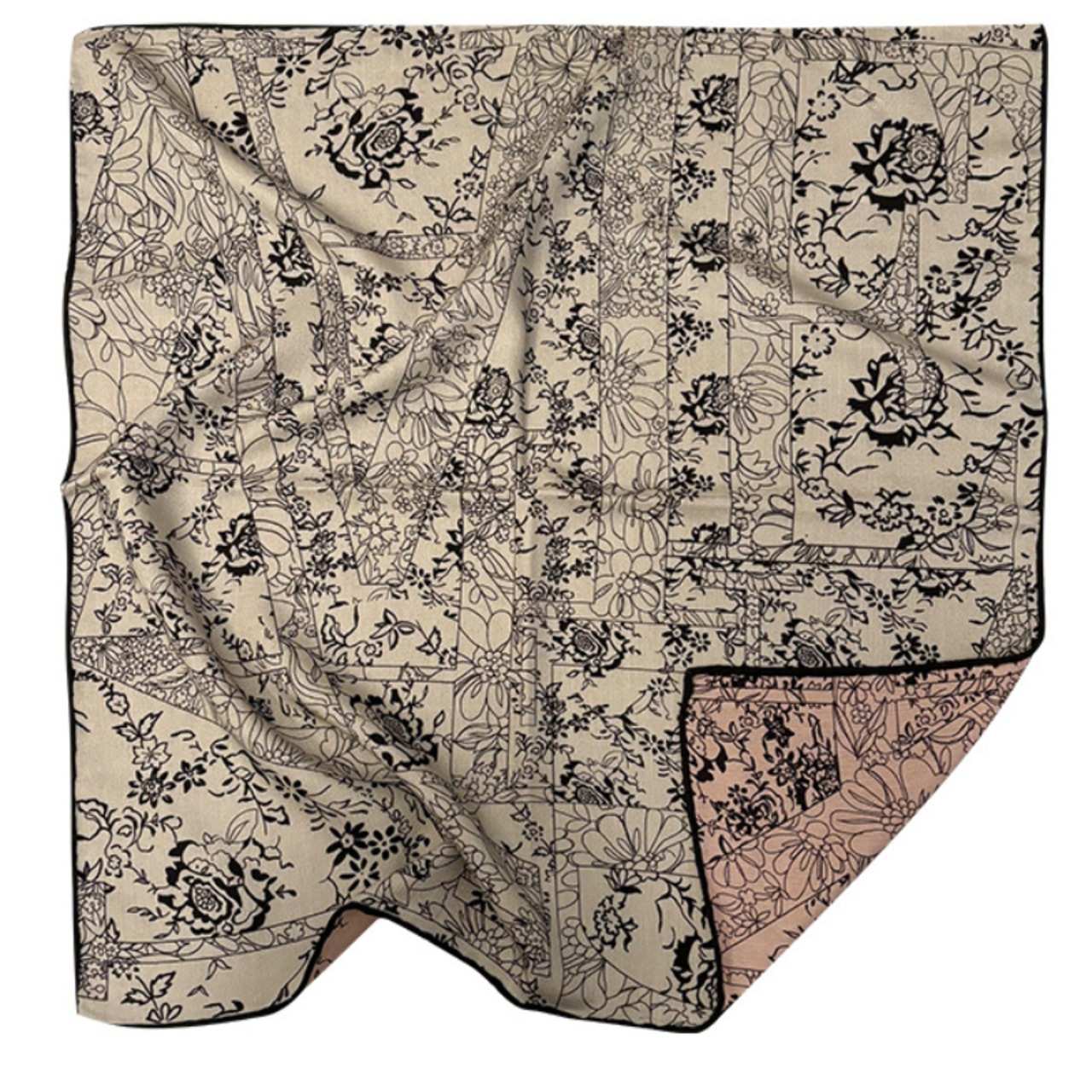 フローラルスクエアスカーフ W10271