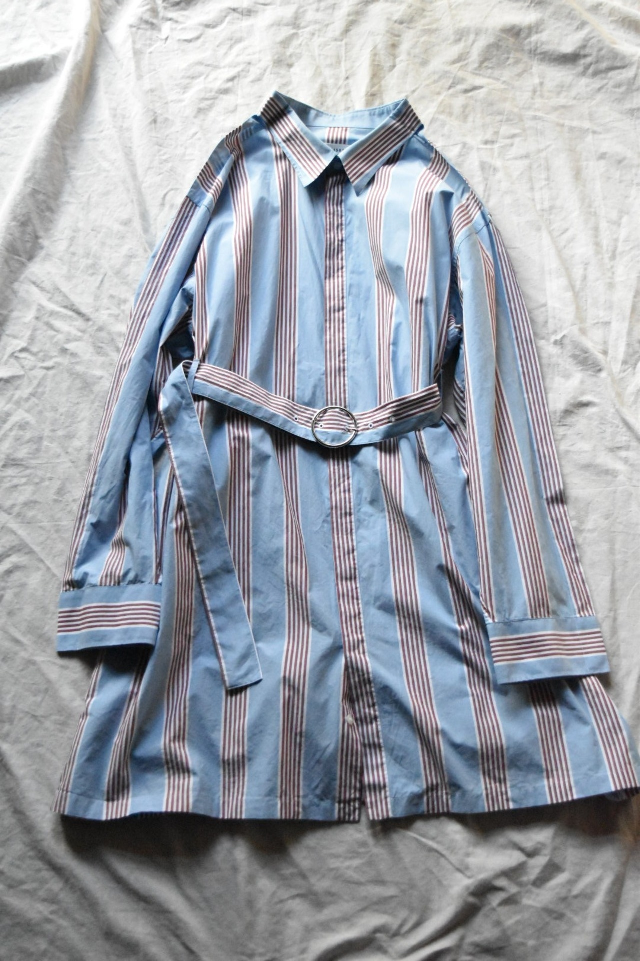 ”MAISON MARGIELA” 2020 Stripe Fly Front Long Shirt