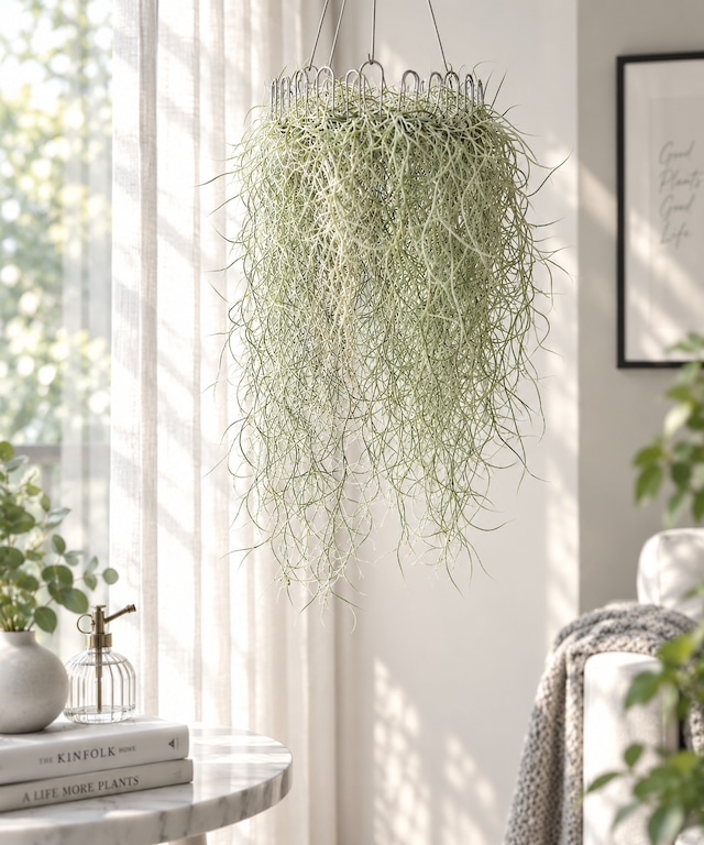 チランジア ウスネオイデス スパニッシュモス ループハンガー 観葉植物 calm cafe