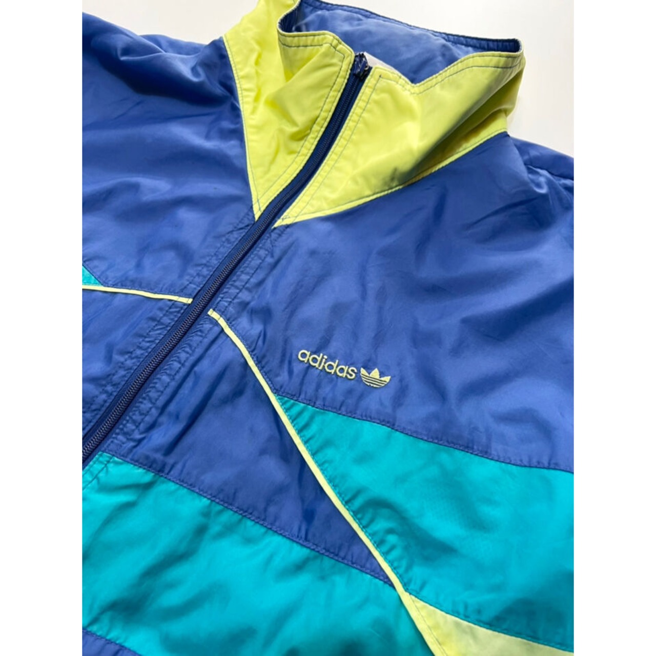 80s adidas NYLON FULLZIP JACKET Size L程