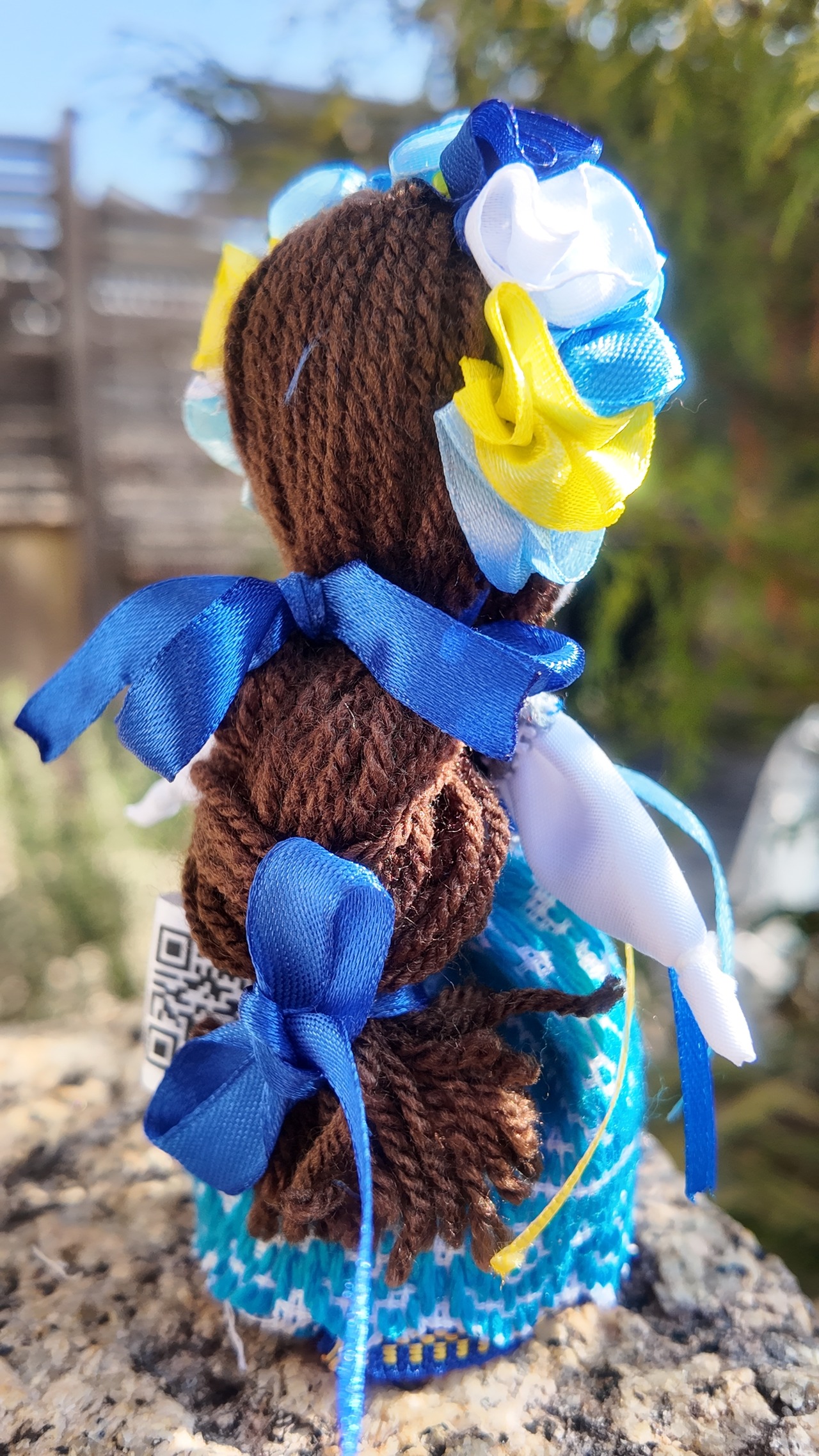 UA.Designer手作りモタンカ 14cm（ウクライナの御守り）スタンド付き - 6