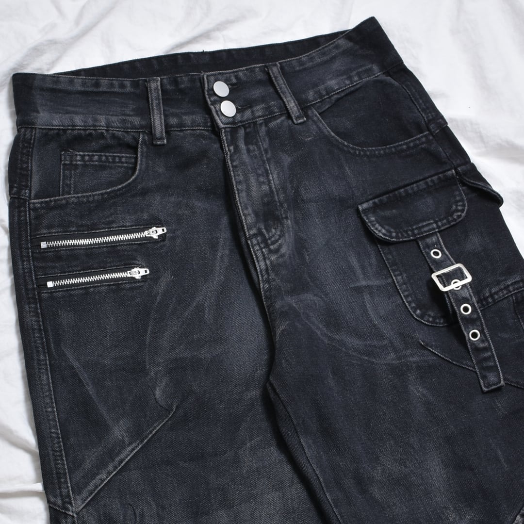 新作】ハトメベルト ボンテージデニムパンツ | VOLCAN&APHRODITE