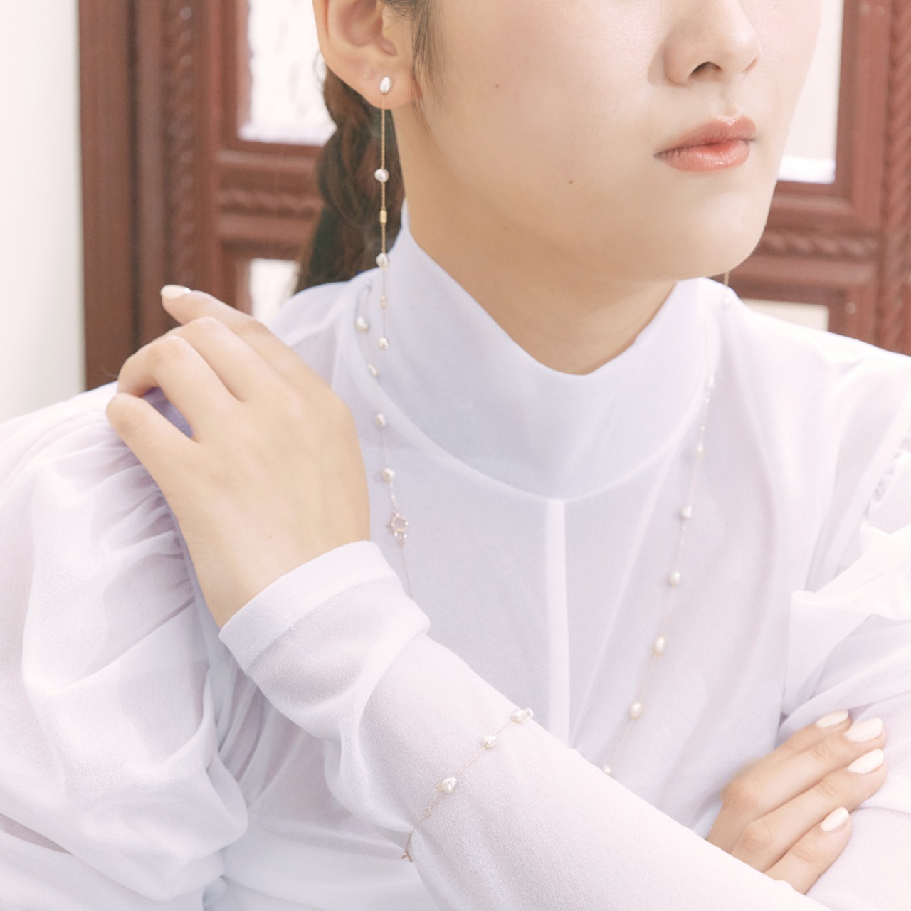 あこやケシパールK18YGネックレス【WEB限定】A55742/B55743 - 4