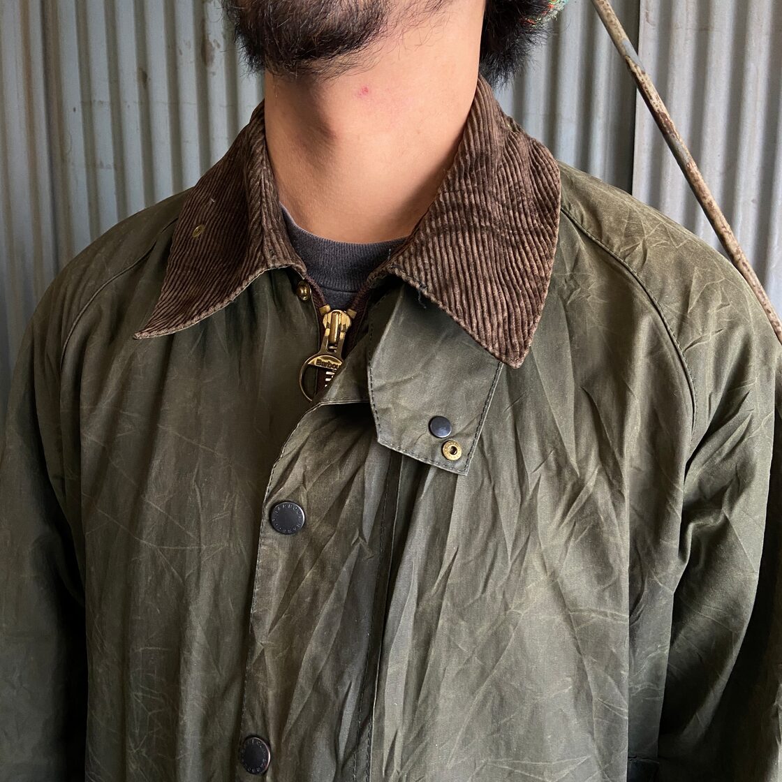 英国製 93年製 3ワラント バブアー ビューフォート ワックスコットン  