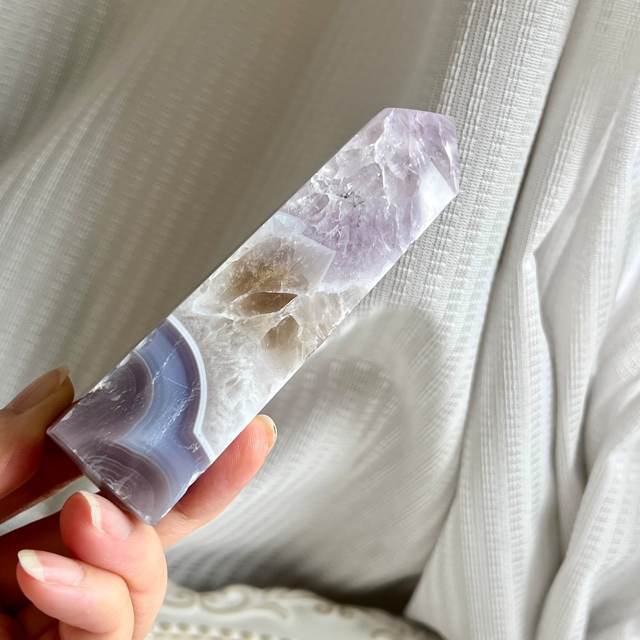 シトリン*アメシスト**アゲート共生タワー0602*天然石ポイント*天然石インテリア*置き物