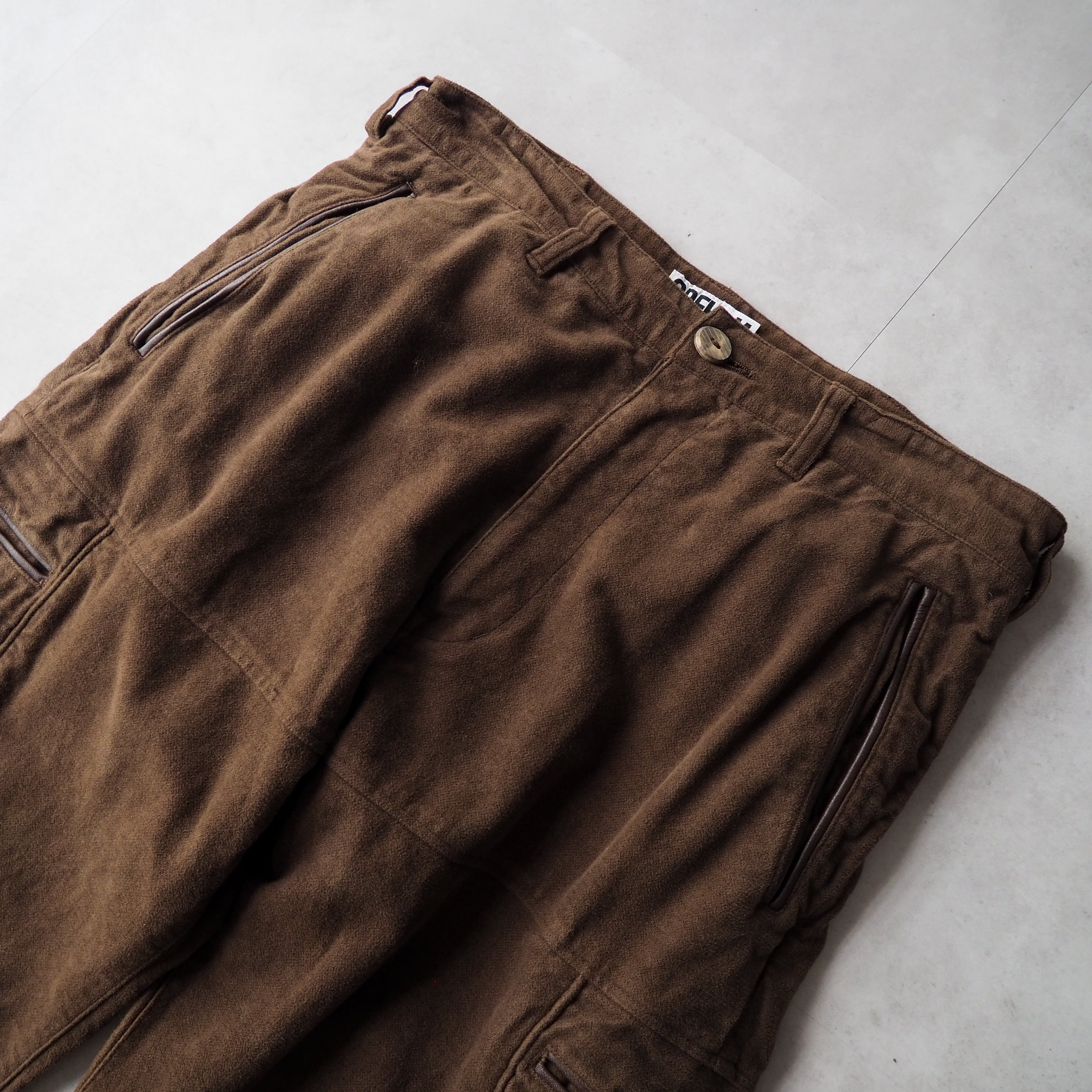 Early 00s “good enough” piping pockets brown cargo pants 2000年代 