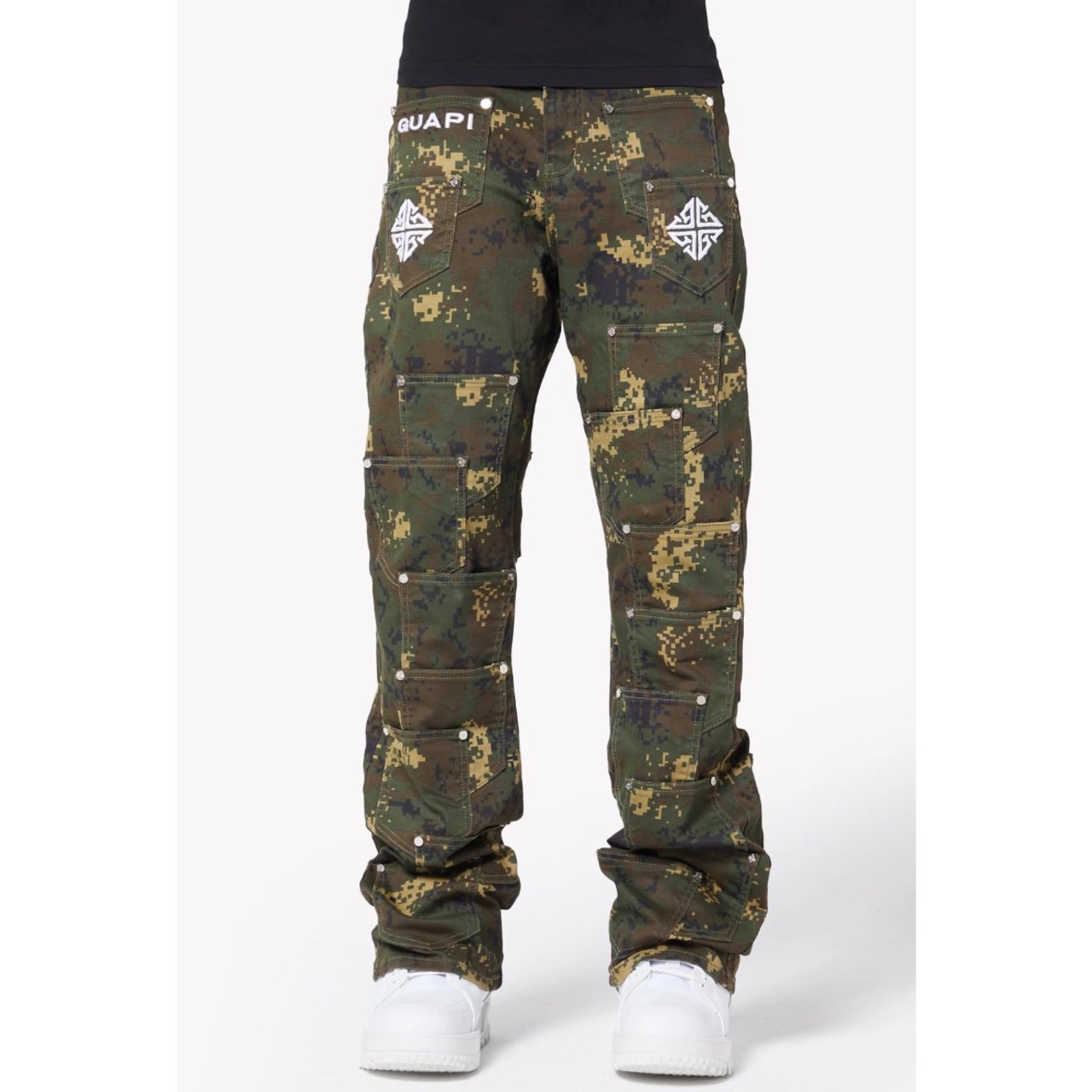GUAPI / camo pockets flared denim