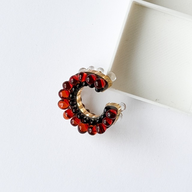 puzzle ring ear cuff 'bicolor' [04]