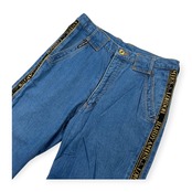 HARDY AMIES SPORT ハーディ エイミス スポーツ 豪華刺繍 サイドライン デニム パンツ ジーンズ サイズ 82 /メンズ