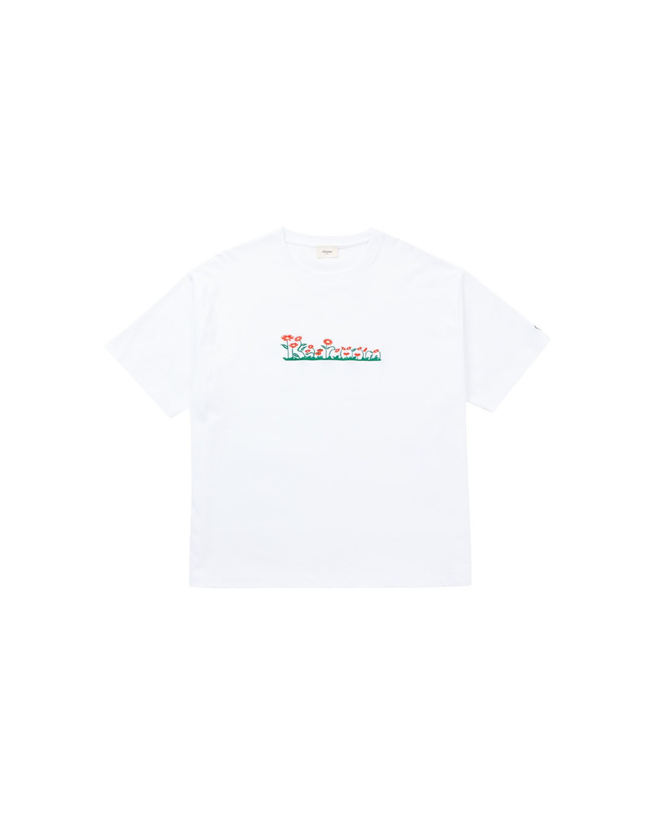 【#Re:room】FLOWERS LOGO EMBROIDERY T-SHIRTS［REC899］