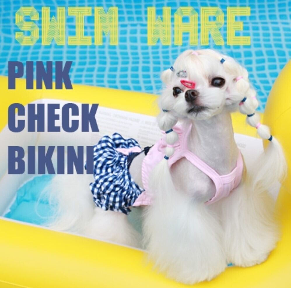 予約【HAPPYJJANGGU】Pink Check Bikini