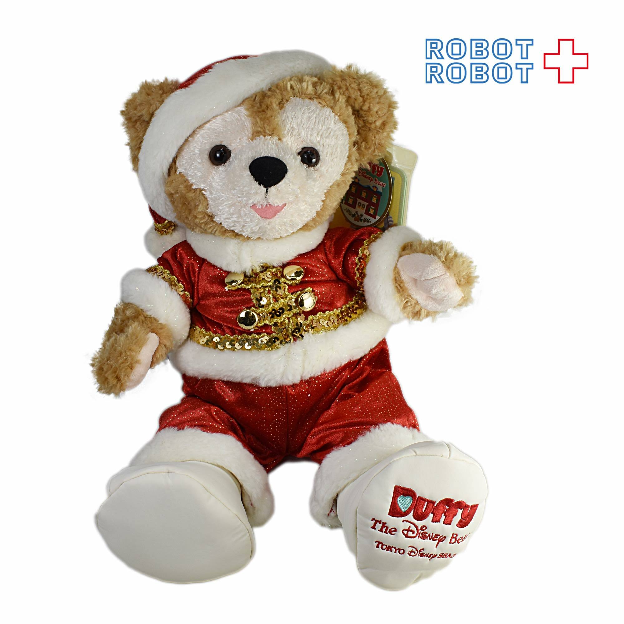 ダッフィー　クリスマス　ぬいぐるみ　レア　オープンマウス　限定品 レア ダッフィーぬいぐるみディズニーシークリスマス限定オープンマウス