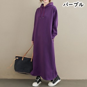 ニットパーカーワンピース M 7col 250503