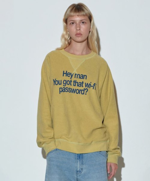 [SCULPTOR] Wi-Fi Begger Sweatshirt Mustard