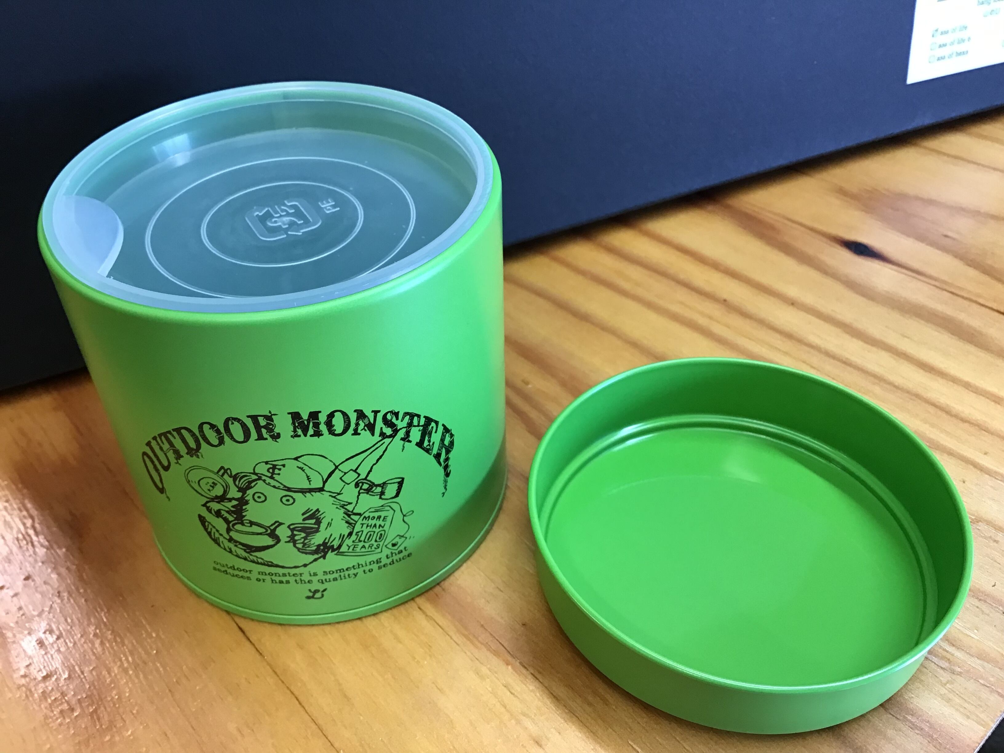 大島園 outdoormonster TEA BOY 茶缶 Basic color | OLIVE OUTDOOR