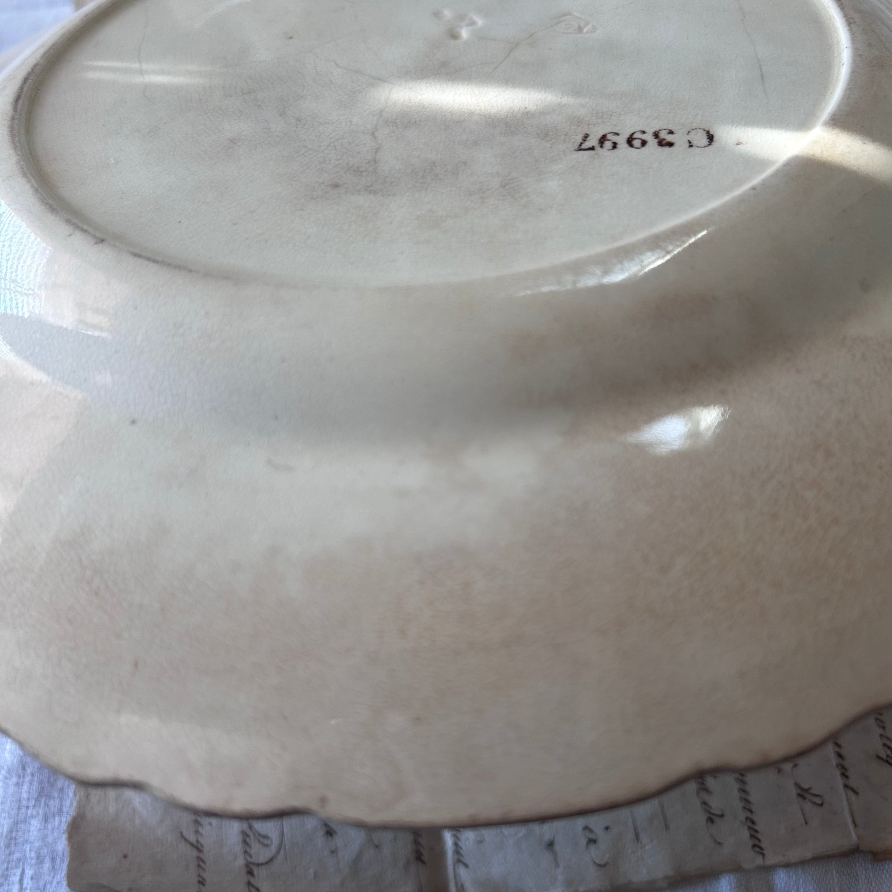 イギリスアンティーク】 セピアに枯れた Minton（ミントン） 平皿