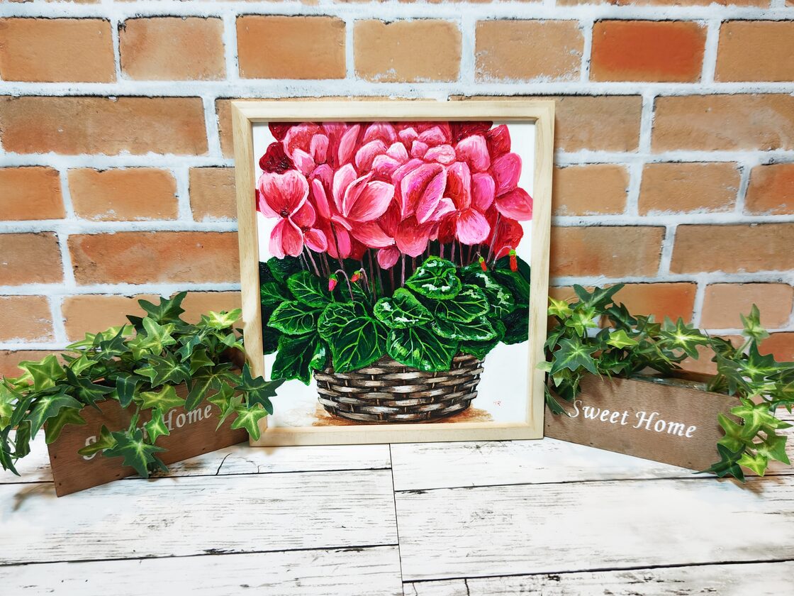 油絵 絵画 【シクラメン】 | Pay ID 