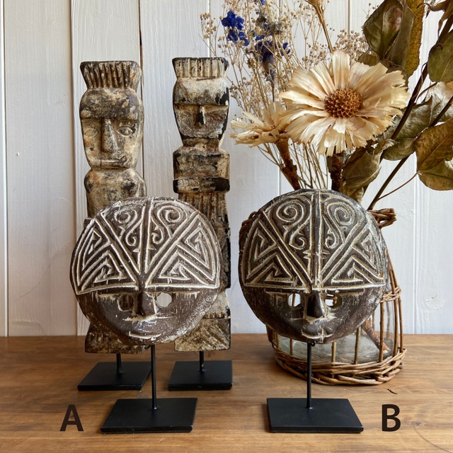 TIMOR ティモール島 木製 木彫り プリミティブマスク（A） | BULAN