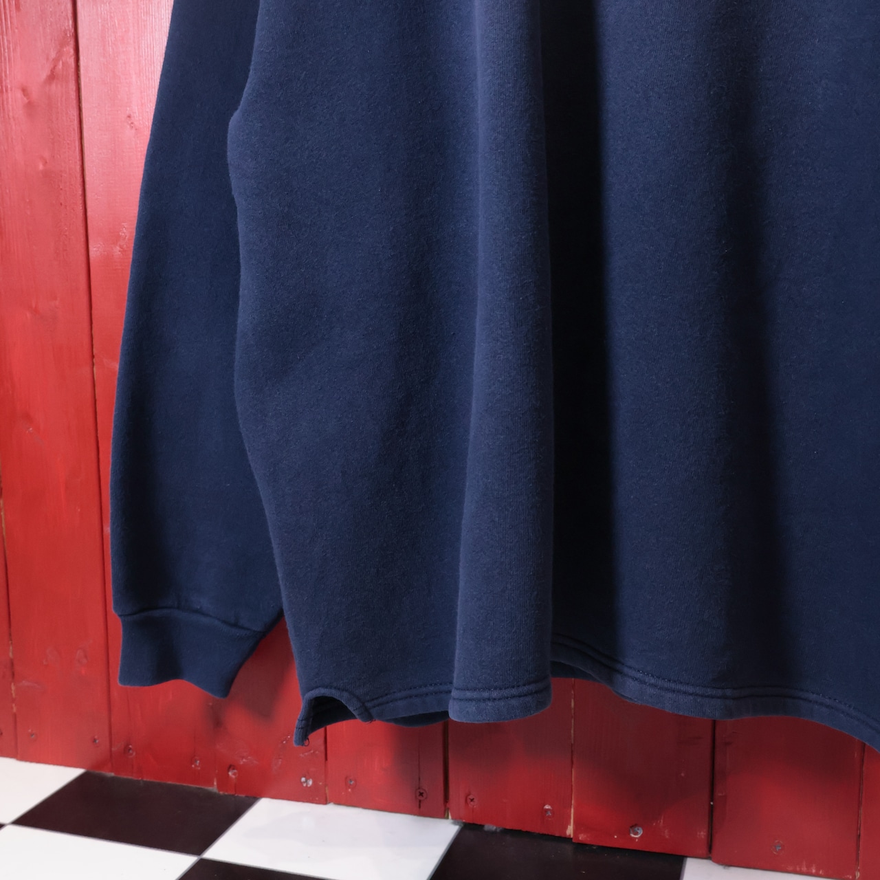 Hard Rock CAFE ハーフジップスウェット ネイビー ワッペン XL