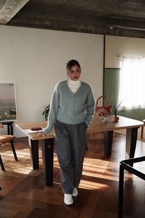 Wool Beaver Wide Easy Pants