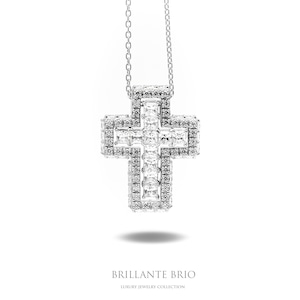 BRILLANTE  Cross Necklace/Silver